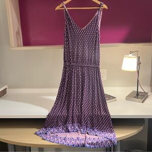 Matilda Jane Summer Caravan Hi Low Purple/Orange Patterned Dress Size Medium